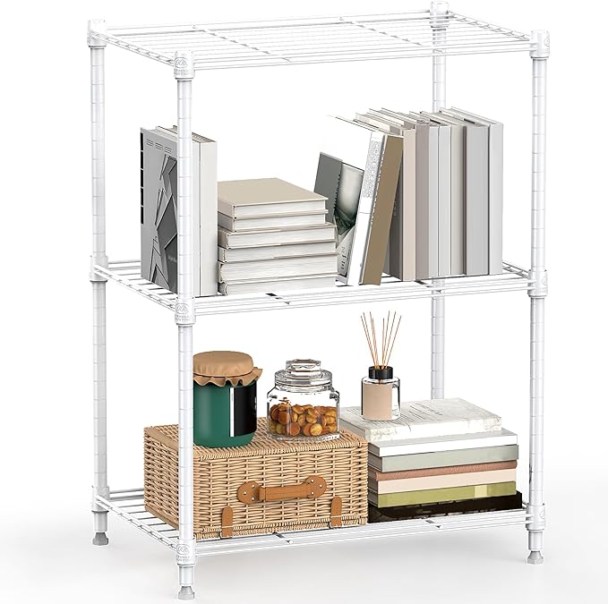 M MZG 450 lbs Wire Storage Shelving 3-Tier Utility Shelving Unit Steel by MEIGAOPLASTICANDMETALHKCOLIMITED