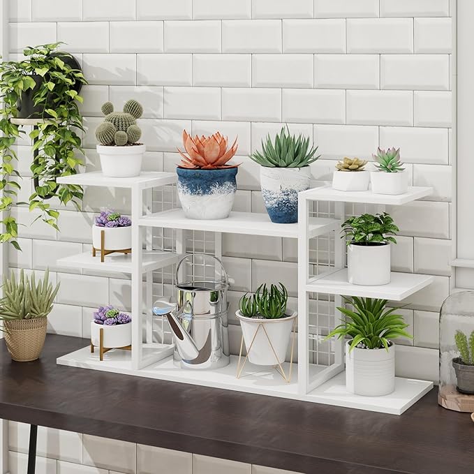 ELITEROO Desk Bookshelf, 4 Tier Wood Desktop Bookshelf, Adjustable Table Top - Image 9