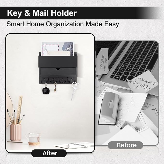 Lucundm Mail and Key Holder Wall Mount - Image 7