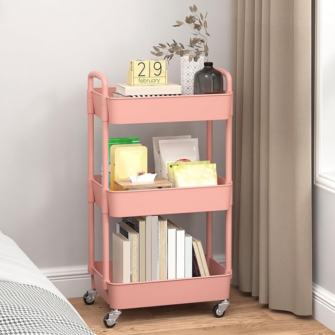 Sywhitta 3-Tier Plastic Rolling Utility Cart - Image 4