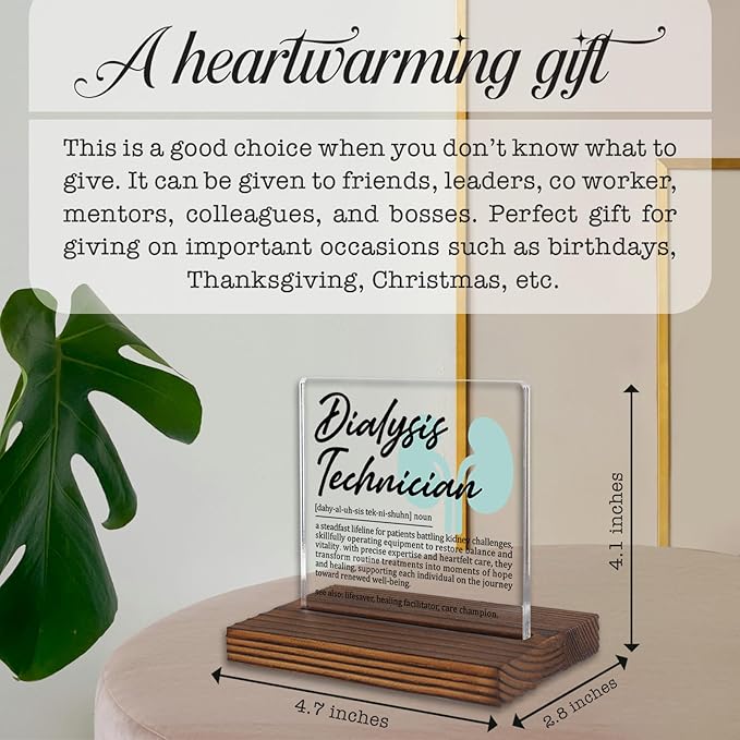 Dialysis Technician Gifts, Thank You Appreciation Plaque - Image 4