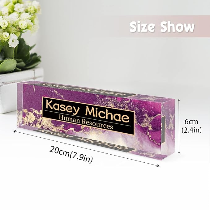 SalaGraphics Desk Name Plate Personalized, Custom - Image 3