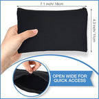 Reginary 80 Pack Canvas Zipper Makeup Bags Bulk Pencil Pouches Blank DIY Craft - Image 2