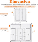 Spaclear Large Utensil Drawer Organizer Expandable Silverware Organizer - Image 4