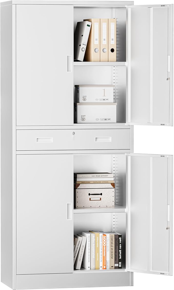 TaskStorz Metal Storage with 1 Drawer, Steel Storage File Cabinet by TaskStorz