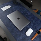 TORONATA Jersey Genuine Calfskin Leather Desk Pad, Office Desk Mat by TORONATA