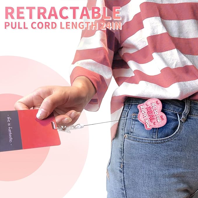 Aoryalps Retractable Badge Reel Holder Retractable - Image 3
