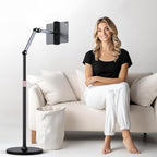 Tablet Floor Stand, 360° Rotation Tablet Holder, Compatible - Image 2