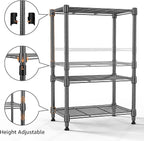 M MZG 450 lbs Steel Storage Shelving 3-Tier Utility Shelving Unit Steel - Image 5
