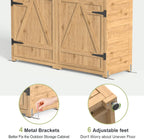 gizoon outdoor cabinet, waterproof roof, double lockable wooden showing dimensions