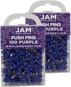 JAM PAPER Colorful Push Pins by JAMPaper