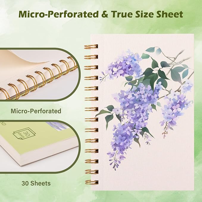 5x7.5 Inch Spiral Watercolor Paper Pad - Image 3