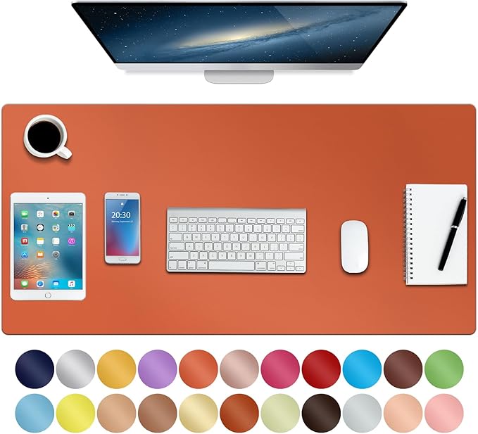 Boutilon Leather Desk Pad Protector, Non-Slip Mouse Pad, Laptop Desk Pad by Boutilon