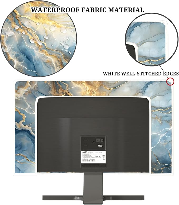 Baocicco Gold Blue Waterproof Screen TV Cover 55 Inch Modern Full Body Covers - Image 3