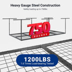 fleximounts 4x8 overhead garage ceiling storage rack adjustable, close-up detail