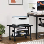 Lerliuo Under Desk Printer Stand, 2-Tier Industrial Mobile Printer Table - Image 2