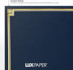LUXPaper 9.5" x 12" Certificate Holders | Nautical Blue Linen | Embossed Gold - Image 5