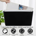 Tenceur 10 Pcs Single Pocket Wall Mount File Holder Black Plastic Wall Pocket - Image 3