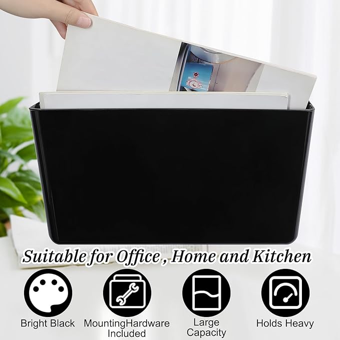 Tenceur 12 Pcs Plastic Single Pocket Wall Mount File Holder - Image 3