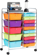 GOFLAME 15-Drawer Rolling Storage Cart, Craft Storage Cart by GOFLAME