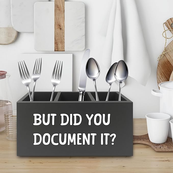 XPH Funny But Did You Document It Black Pen Pencil Holder Organizer - Image 3