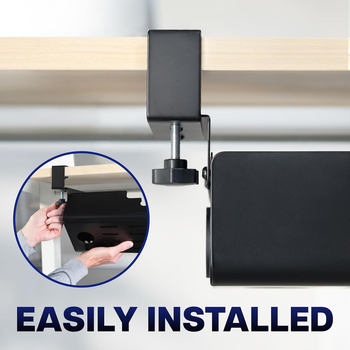 VIVO Black Clamp-On Flip-Open 35 in Cable Management Box, DESK-ACMB35-C