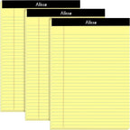Alitte Yellow Legal Notepads 8.5 x 11, No Ink Bleeding by Alitte