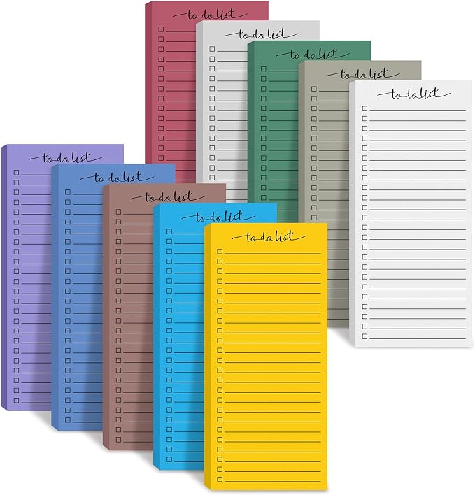 Censen 10 Pack 500 Sheets To Do List Notes Daily Checklist Notepads by Censen