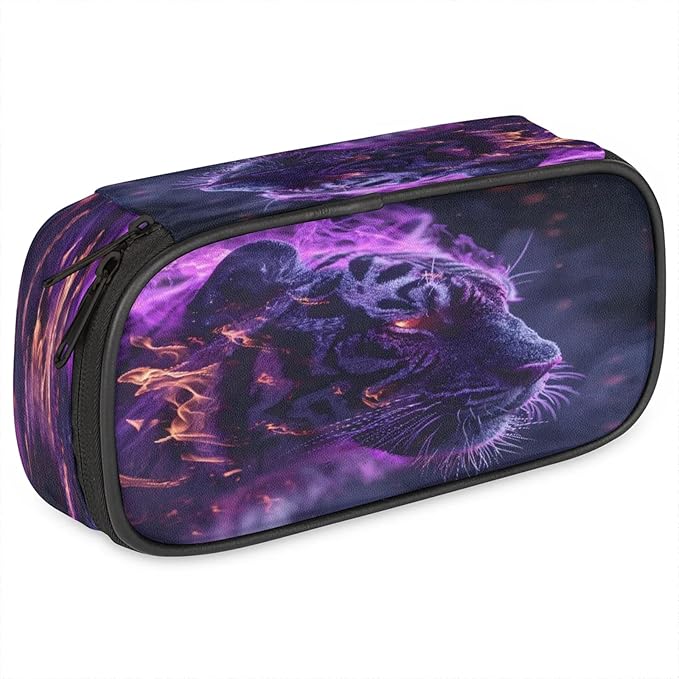 Pardick Tiger Animal Pencil Case，Big Capacity Pencil Pouch Coin Pouch by Pardick