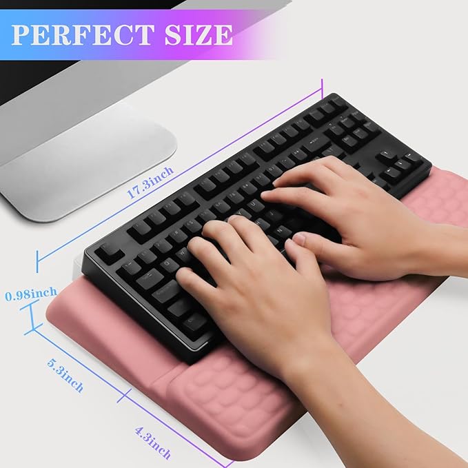 Computer Keyboard Stand with Wrist Rest, Ergonomic Tilted Keyboard Holder - Image 6