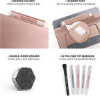 Rose Gold Glossy Mirror Mini Desktop Pure Glass Whiteboard, Small Desktop Dry - Image 4