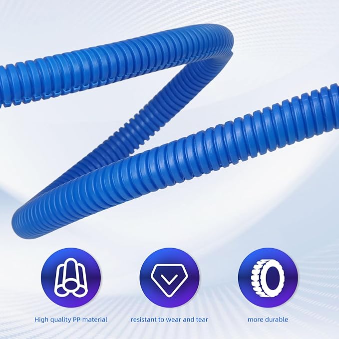 Split Wire Loom Tubing, 25ft Cord Protectors from Pets No Chew, Flexible Wire - Image 4