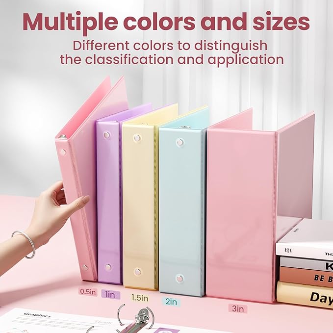 SUNEE 3 Ring Binder 3 Inch 1 Pack - Image 5