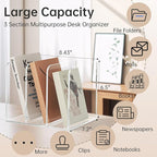 POCFOINY Acrylic Desk Organizer Book Organizer, Magazine File Holder, Vertical - Image 2