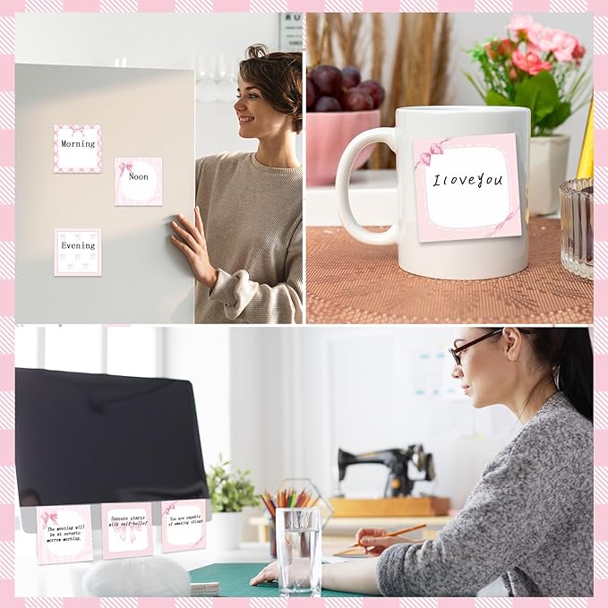 Pink Bow Sticky Notes Gifts - Image 4