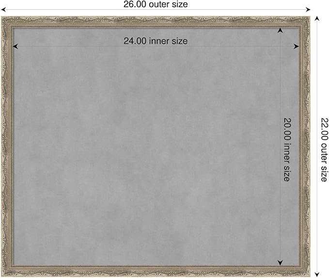 Amanti Art Silver Framed Magnetic Board 22x26 Medium Vision Board - Image 2