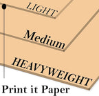 Print It - Vellum Bristol Colored Cardstock Cover Paper, 67 Lb, 8.5" X 11” - Image 2