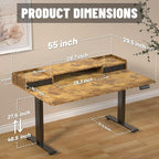 ExaDesk 55 x 30 Inch Electric Standing Desk - Image 3