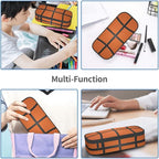 Basketball Ball Texture Pencil Case Big Capacity Storage Pencil Pouch - Image 8
