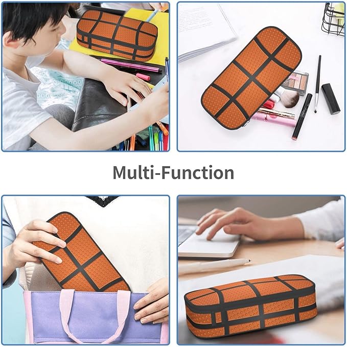 Basketball Ball Texture Pencil Case Big Capacity Storage Pencil Pouch - Image 8