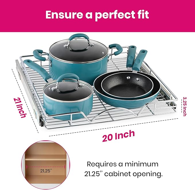 HOLDN’ STORAGE Pull Out Cabinet Organizer, Heavy Duty Caddy w/Lifetime Limited - Image 3