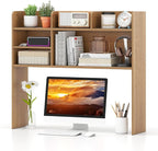 Tangkula Desktop Bookshelf for Computer Up to 32”, 37” Countertop Storage Hutch by TANGKULA