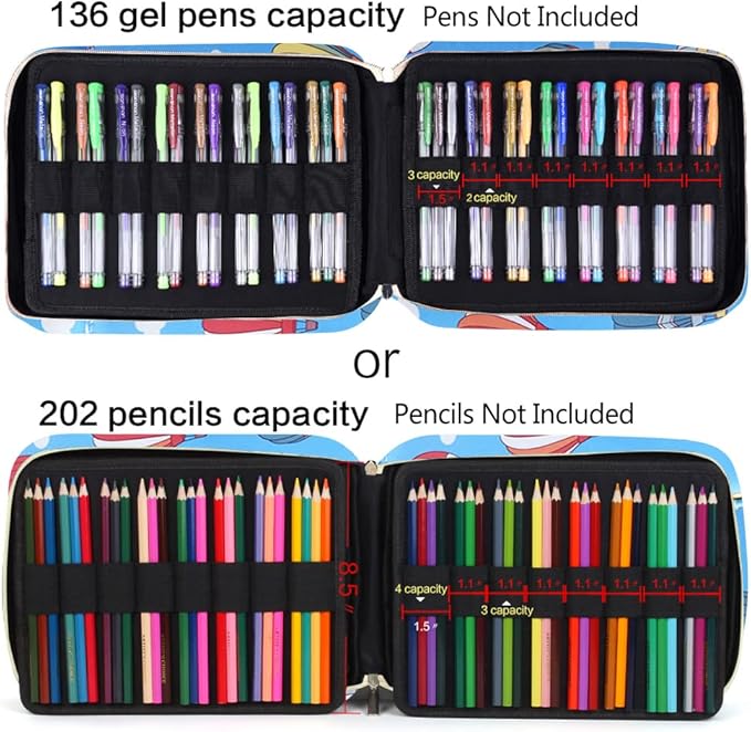 qianshan Pencil Case Holder Slot - Holds 202 Colored Pencils or 136 Gel Pens - Image 5