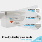 Enday Index Card Holder Grey, 3x5 Note Flash Card Organizer Case, Stackable - Image 3