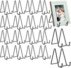 18 pcs 4.5in Plate Stands for Display, Metal Plate Holders Display Stands Can by 24ozRibbedGlassCup