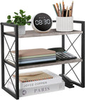 YINMIT Desktop Shelf Organizer, 2 Tier Office Shelves, Wood Desk Organizer by YINMIT