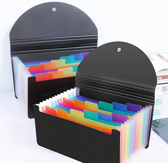 2 Pack 13 Pockets A6 Mini Coupon Organizer Wallet, Expandable Accordion File - Image 6