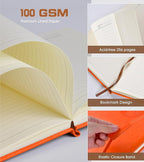 Biuwory Lined Journal Notebook for Women Men, 256 Pages A4 Large Hardcover - Image 4