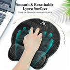 Gimars Upgrade 3 in 1 Enlarge Superfine Smooth Gel Ergonomic Mouse Pad Wrist Support and Keyboard Wrist Rest for Computer, Laptop, Mac, Gaming and Office, Durable, Comfortable and Pain Relief, Map