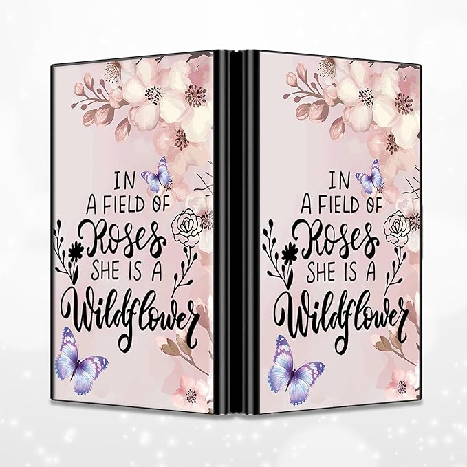 BWEGRHE Slim Credit Card Holder, Sakura Butterfly RFID Blocking Metal Wallet - Image 4